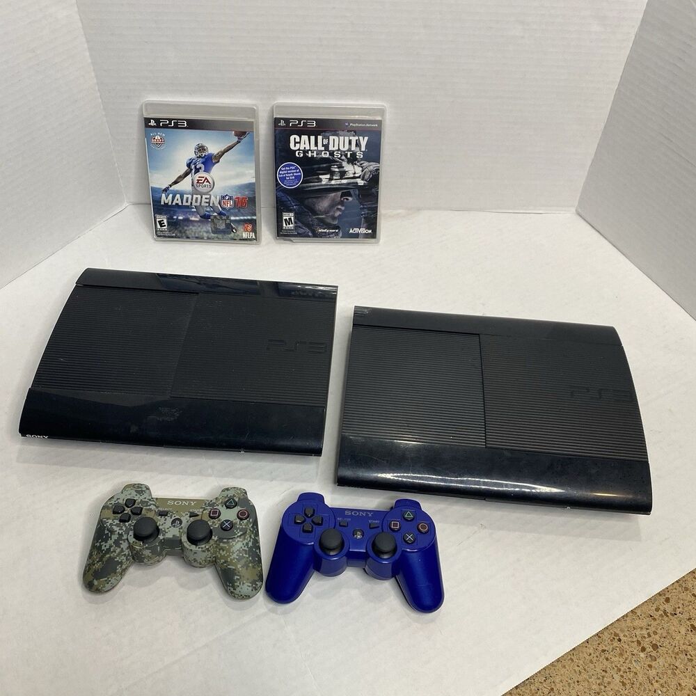PS3 Lot Of 6, 2 Consoles, 2 Games, 2 Controllers For Parts And Repairs Read